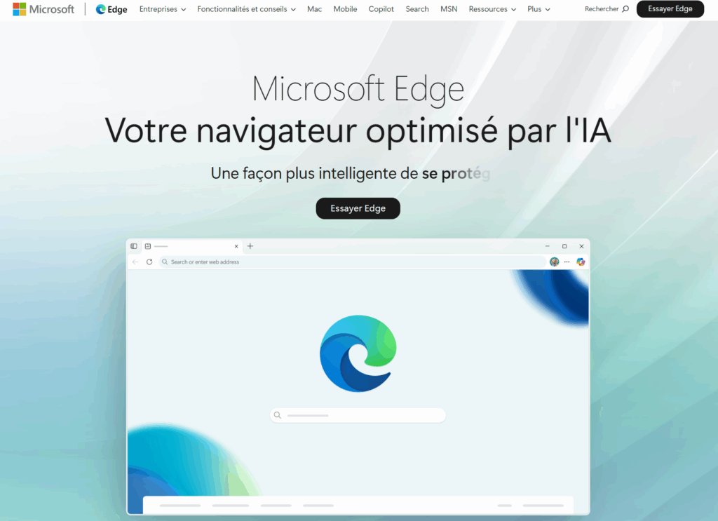 Fonctionnalités IA du navigateur Microsoft Edge Copilot 2025